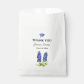 Sachets En Papier Bluebonnets Floral Graduation Merci (Devant)