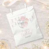 Sachets En Papier Blush and Silver Balloons Birthday (Coupé)