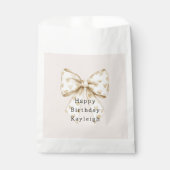 Sachets En Papier Blush Cream Hearts Bows Birthday (Devant)