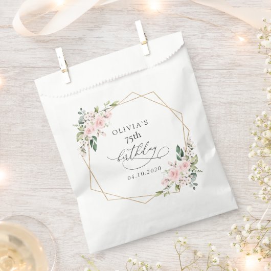 Sachets En Papier Blush Flowers, Pink Flowers, Boho, Birthday (Coupé)