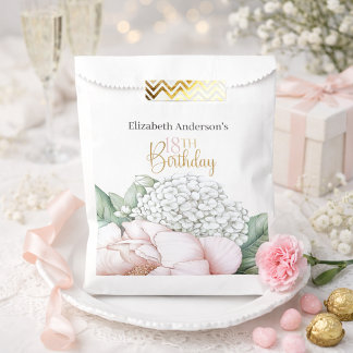 Sachets En Papier Blush Pink Peony Floral 18th Birthday