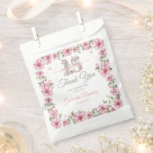 Sachets En Papier Blush Pink Silver Mis Quince Quinceañera (Coupé)