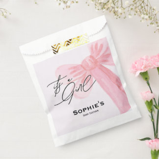 Sachets En Papier Blush Rose Aquarelle Moderne C'est Une Fille 