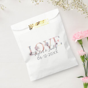 Sachets En Papier Blush rose Gradient Amour mignonne Fête des mariée