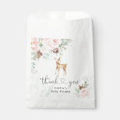 Sachets En Papier Boeuf d'hiver rose rousse merci (Devant)