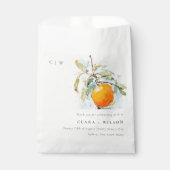 Sachets En Papier Boho Abstrait Sketchy Orange Garden Mariage (Devant)