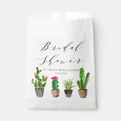 Sachets En Papier Boho Aquarelle Fête des mariées de cactus pointill (Devant)