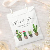 Sachets En Papier Boho Aquarelle Poted Cactus Merci Mariage (Coupé)