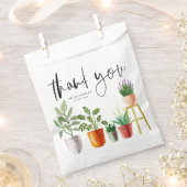 Sachets En Papier Boho Aquarelle Poted Houplant Merci (Coupé)