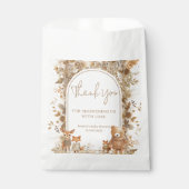 Sachets En Papier Boho Arch Automne Bois Baby shower Animaux (Devant)