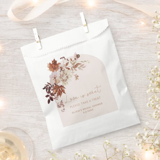 Sachets En Papier Boho automne amour est doux prendre un régal (Coupé)