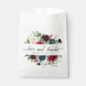 Sachets En Papier Boho Bloom | Rouge Bourgogne et bleu marine (Devant)