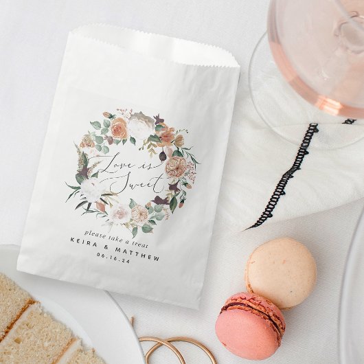 Sachets En Papier Boho Blooms Mariage ou événement L'amour est sucré