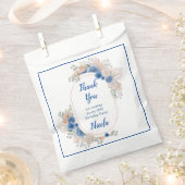 Sachets En Papier Boho Blue Pampas Herbe Anniversaire (Coupé)