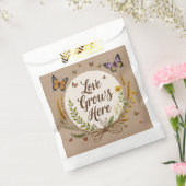 Sachets En Papier Boho Bohème Fleurs sauvages, papillons, blé (Scellé)