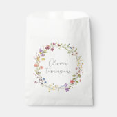 Sachets En Papier Boho Botanique Fleur sauvage 1er anniversaire fête (Devant)