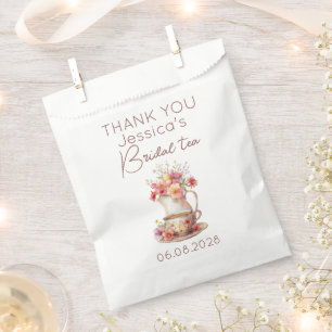 Sachets En Papier Boho Bridal Tea Floral Fête des mariées Vintage