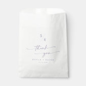 Sachets En Papier Boho Chic Dusty violet Mariage Monogramme (Devant)