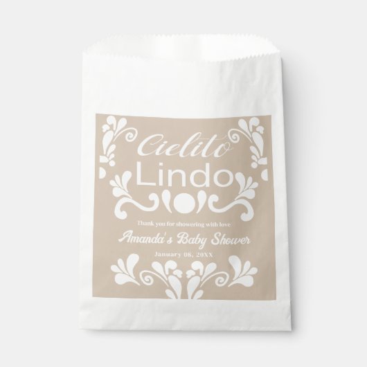 Sachets En Papier Boho Cielito Lindo Baby shower mexicain (Devant)