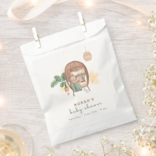 Sachets En Papier Boho Cosy Teddy Bear Sleep Baby shower