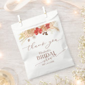 Sachets En Papier Boho Delicate Calligraphie Merci Fête des mariées (Coupé)