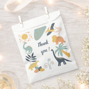Sachets En Papier Boho Dinosaur Baby Birthday Party Invitation