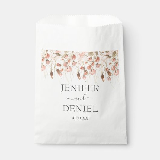Sachets En Papier Boho Dried Watercolor Floral Wedding (Devant)