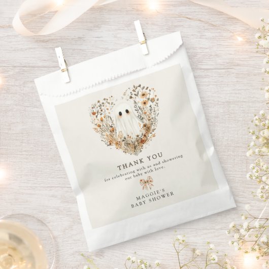 Sachets En Papier Boho Fall Ghost Baby Shower Thank You (Coupé)