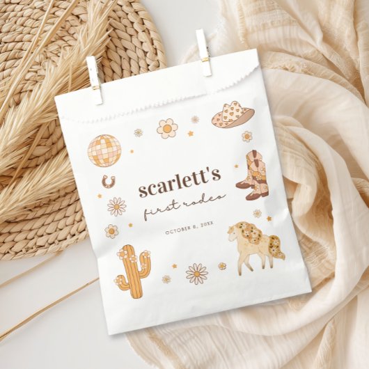 Sachets En Papier Boho First Rodeo Cowgirl Anniversaire Favoriser le