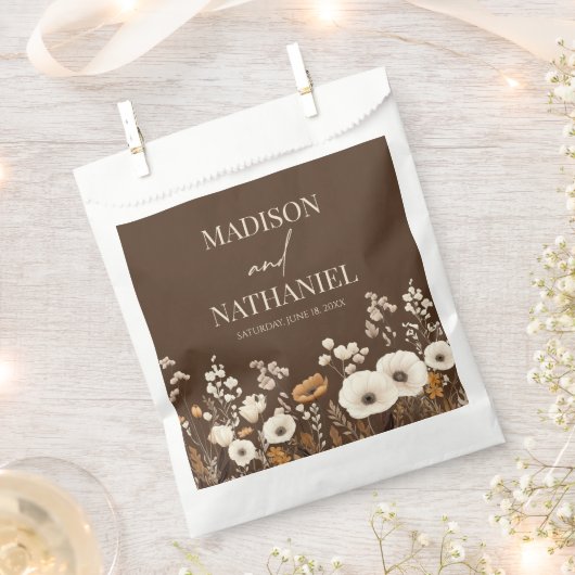 Sachets En Papier Boho Fleur sauvage Fleur sauvage Floral Jardin Mar (Coupé)