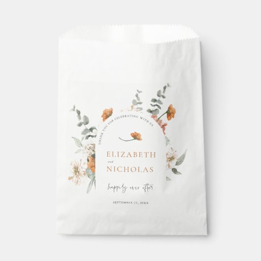 Sachets En Papier Boho Floral Greenery Mariage botanique Faveurs (Devant)