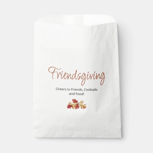 Sachets En Papier Boho Foliing Friendsgiving moderne Thanksgiving (Devant)