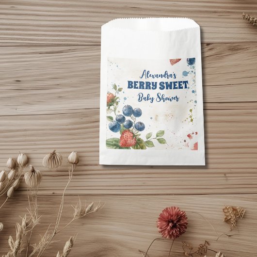 Sachets En Papier Boho fraise Berry Baby shower doux