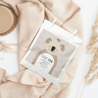 Sachets En Papier Boho Koala Moon Star Neutral Baby Shower Thank You