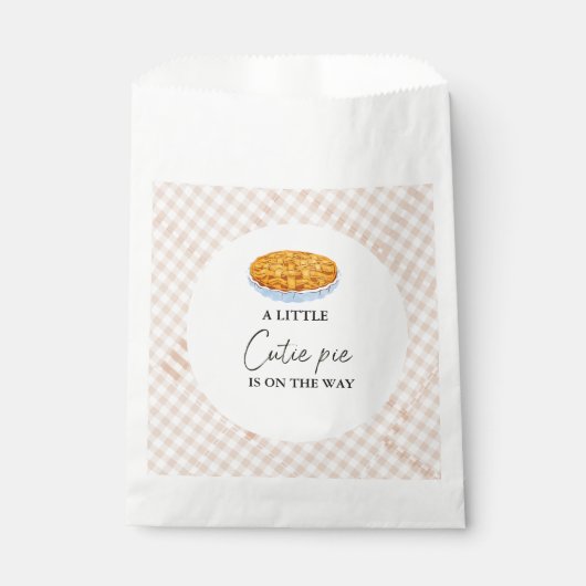 Sachets En Papier Boho Little Cutie Pie Thanksgiving Baby shower (Devant)
