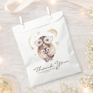 Sachets En Papier Boho maman et Baby Owl Baby shower Merci