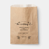 Sachets En Papier Boho Mariage de script tendance (Devant)