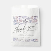 Sachets En Papier Boho Mariage Merci violet Floral (Devant)