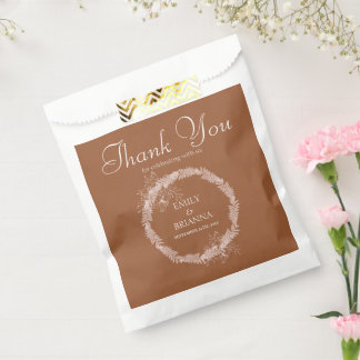 Sachets En Papier Boho minimaliste en terre cuite brûlé mariage oran