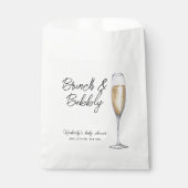 Sachets En Papier Boho minimum Champagne Brunch Baby shower Bubbly (Devant)