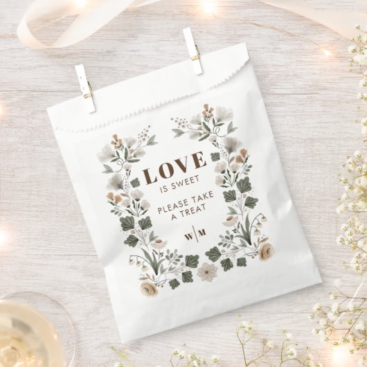 Sachets En Papier Boho Moderne Folk L'Amour Mariage Est Douce (Coupé)