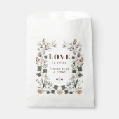Sachets En Papier Boho Moderne Folk L'Amour Mariage Est Douce (Devant)