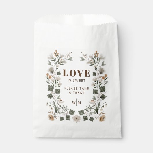 Sachets En Papier Boho Moderne Folk L'Amour Mariage Est Douce (Devant)