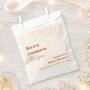 Sachets En Papier Boho Moderne Ici Vient Le Baby shower Fils