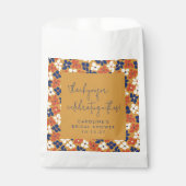 Sachets En Papier Boho Mustard bleu Fête des mariées Floral Merci (Devant)