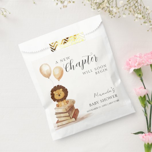 Sachets En Papier Boho Nouveau chapitre Wild Lion Balloon Baby showe (Scellé)