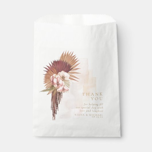 Sachets En Papier Boho Oasis Mariage Floral Merci ID959 (Devant)