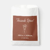 Sachets En Papier Boho Orange Brûlé | Mariage Floral (Devant)