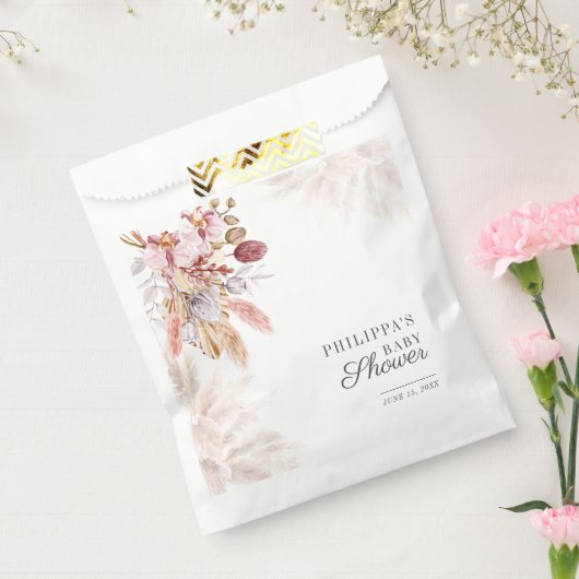 Sachets En Papier Boho Pampas Grass Floral Girl Baby shower (Scellé)