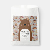 Sachets En Papier Boho Rainbow Bear Thank You Neutral Baby Shower (Devant)